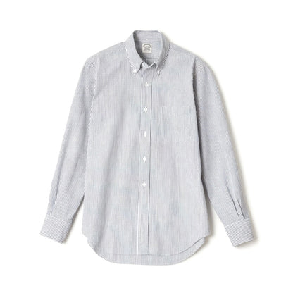 Kamakura Vintage IVY Button Down - Seersucker- Navy Stripe