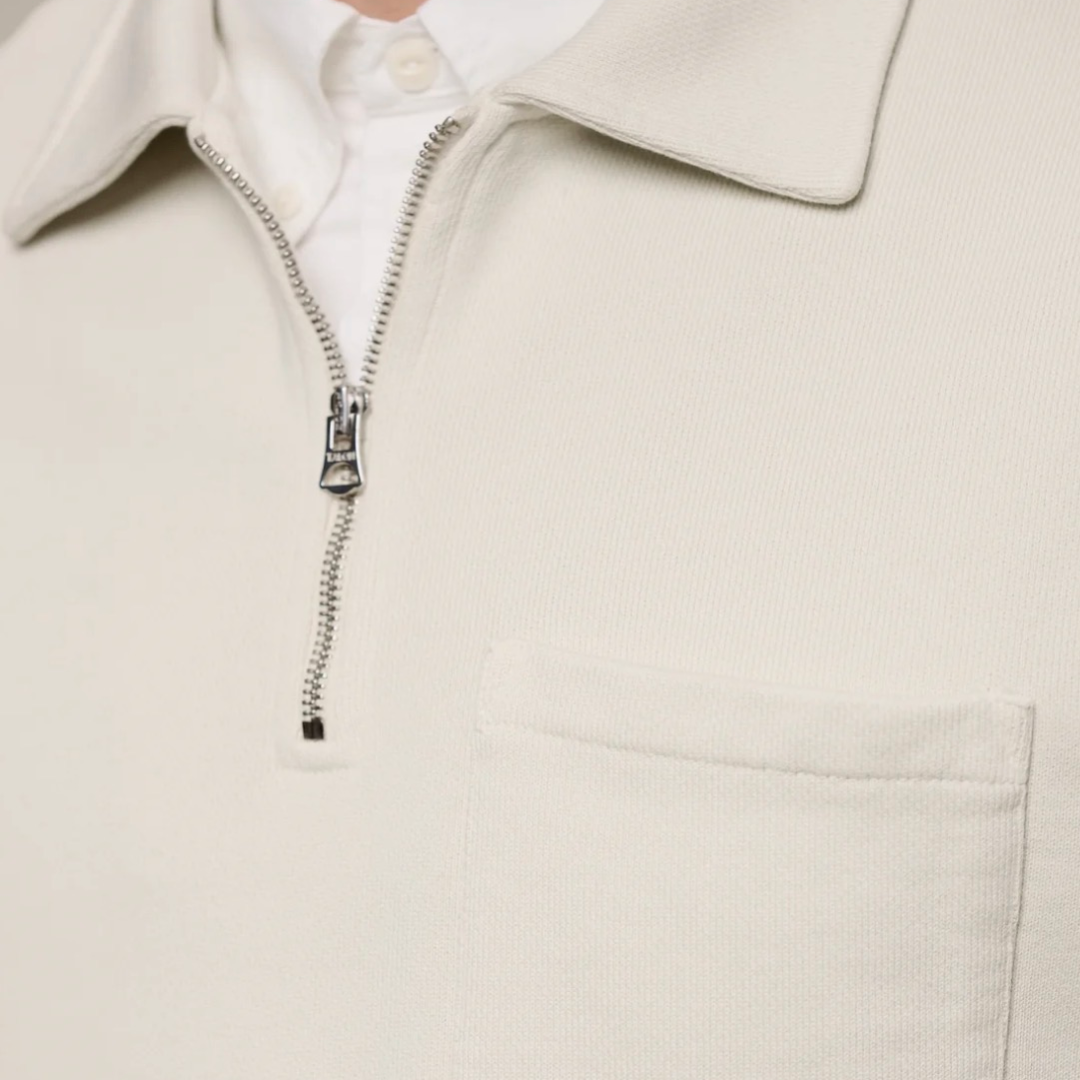 Merz b. Schwanen - Zip Collar Sweatshirt Ecru