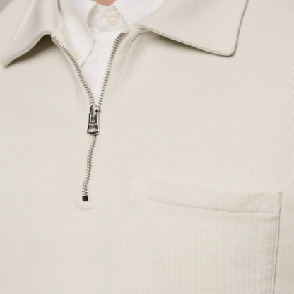 Merz b. Schwanen - Zip Collar Sweatshirt Ecru