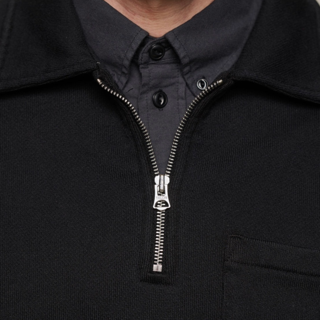 Merz b. Schwanen - Zip Collar Sweatshirt Black