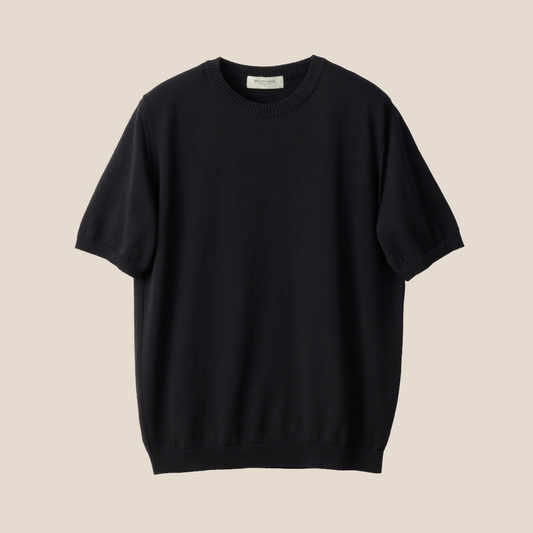 Mooncastle - Ice Cotton Crewneck, Short Sleeve - Black