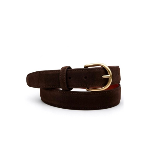 Berwick Belt -  Dark Brown Suede